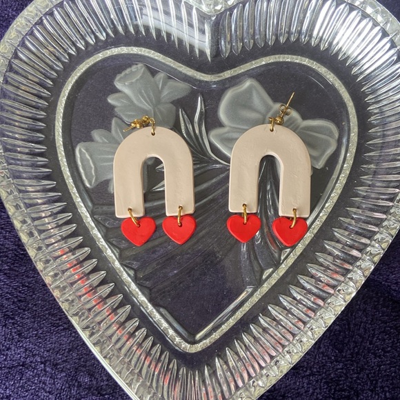 Rainbow | Polymer Clay Earrings + Boho Clay Earrings + Romantic Clay Earrings - Picture 3 of 3